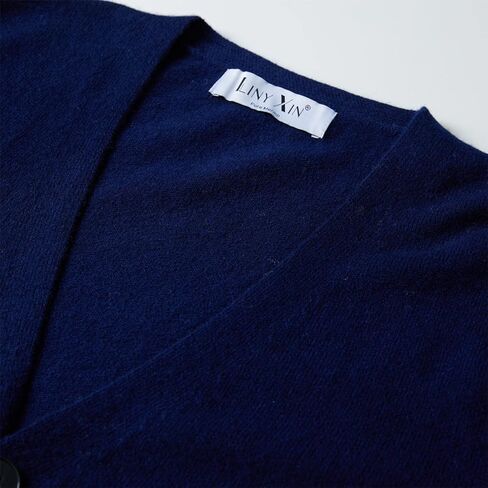 سترة كاردياجن للرجال من LINY XIN برقبة على شكل حرف v 100% صوف ميرينو خريف شتاء دافئ ناعم بلوفر مغزول سترة بأكمام طويلة in Kuwait