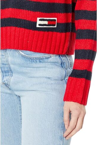 Tommy Jeans Mock Neck Stripe Sweater in Saudi Arabia