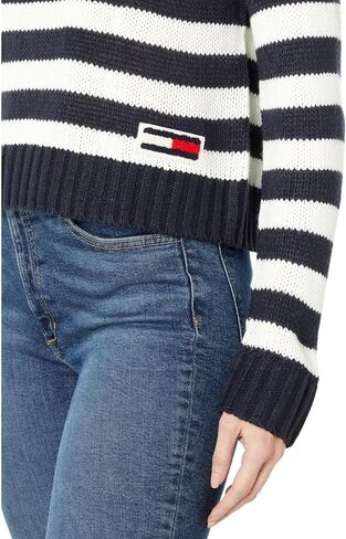 Tommy Jeans Mock Neck Stripe Sweater in Saudi Arabia