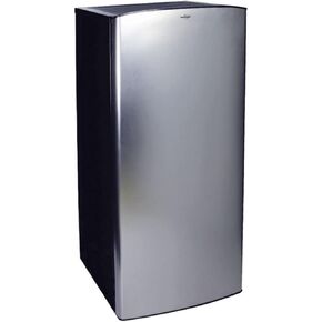 Koolatron Compact Fridge with Freezer, Stainless Steel, 6.2 Cubic Feet (176 L) Capacity, for Snacks, Frozen Meals, Beverages, Juice, Beer, Den, Dorm, Office, Games Room, or RV in Kuwait