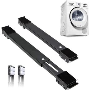 Adjustable Heavy Appliance Sliders Mover, Heavy Duty Appliance Base Rollers Stand for Refrigerator, Dishwashers, Washing Machine, Dryers, Furniture Dolly Mobile Roller with Brake and Lifter (Black) in Kuwait