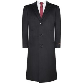 P&L Men‘s Top Coat Premium Wool Blend Overcoat Winter Long Trench Pea Coat For Men in Kuwait