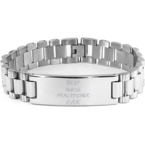 Nurse Practitioner Ladder Stainless Steel Bracelet, Best Nurse Practitioner Ever, Best Funny Gifts, Birthday Gifts, for Men Women in Saudi Arabia