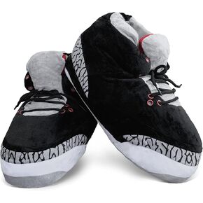 Y 2 K Sneaker Slippers Collection - Jordan Cement Look-Alike Comfy Warm Indoor Plush Kicks For Lounging - Unisex Gift For Men & Women - One Size Fits Most, One Size Women/One Size Men in Saudi Arabia
