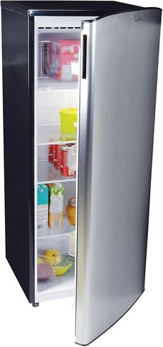 Koolatron Compact Fridge with Freezer, Stainless Steel, 6.2 Cubic Feet (176 L) Capacity, for Snacks, Frozen Meals, Beverages, Juice, Beer, Den, Dorm, Office, Games Room, or RV in Saudi Arabia