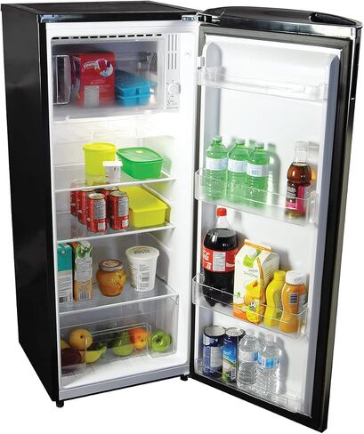 Koolatron Compact Fridge with Freezer, Stainless Steel, 6.2 Cubic Feet (176 L) Capacity, for Snacks, Frozen Meals, Beverages, Juice, Beer, Den, Dorm, Office, Games Room, or RV in Saudi Arabia