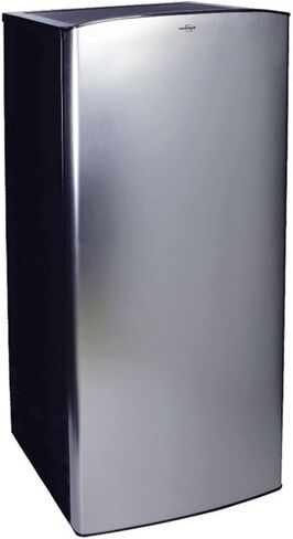 Koolatron Compact Fridge with Freezer, Stainless Steel, 6.2 Cubic Feet (176 L) Capacity, for Snacks, Frozen Meals, Beverages, Juice, Beer, Den, Dorm, Office, Games Room, or RV in Saudi Arabia