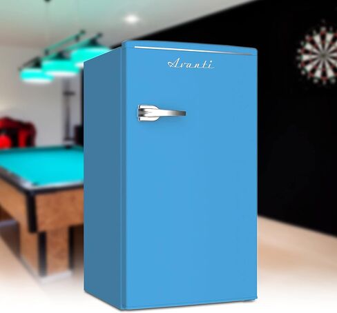 Avanti RMRS31X1B-IS Retro Mini Fridge for Home Office or Dorm, Manual Defrost and Adjustable Temperature, 3.1 Cu.Ft, Black in Saudi Arabia