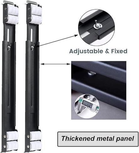 Adjustable Heavy Appliance Sliders Mover, Heavy Duty Appliance Base Rollers Stand for Refrigerator, Dishwashers, Washing Machine, Dryers, Furniture Dolly Mobile Roller with Brake and Lifter (Black) in Kuwait