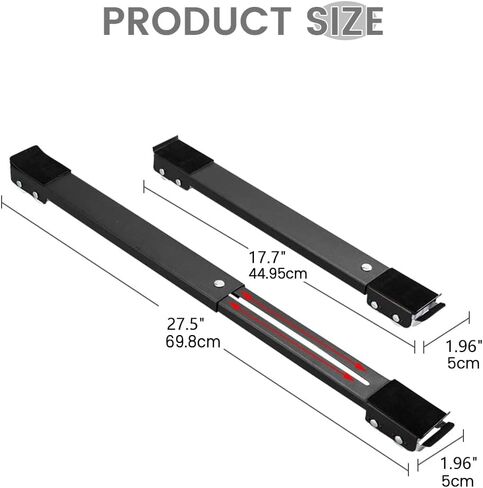 Adjustable Heavy Appliance Sliders Mover, Heavy Duty Appliance Base Rollers Stand for Refrigerator, Dishwashers, Washing Machine, Dryers, Furniture Dolly Mobile Roller with Brake and Lifter (Black) in Kuwait
