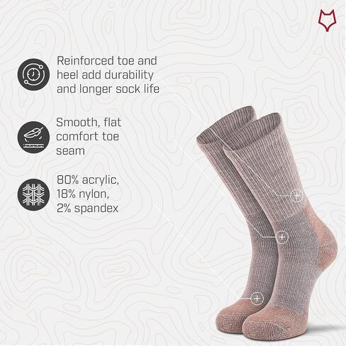 Fox River Steel Toe Crew Cut Work Socks for Men and Women 2 Pack Heavyweight Boot Socks with Moisture Wicking Fabric in Saudi Arabia