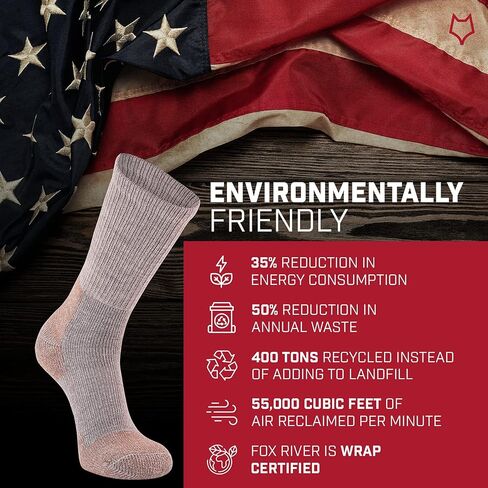 Fox River Steel Toe Crew Cut Work Socks for Men and Women 2 Pack Heavyweight Boot Socks with Moisture Wicking Fabric in Saudi Arabia
