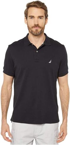 Nautica Men's Slim Fit Short Sleeve Solid Cotton Pique Polo Shirt in Saudi Arabia