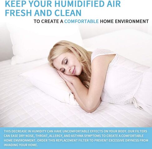 عبوة من 4 قطع غيار مرطب للهواء HFT600 مرشح T للهوني ويل HEV615 وHEV620 - تناسب جهاز ترطيب الهواء البارد HEV615 HEV620 HEV615B HEV615W HEV620B HEV620W HEV620W HEV620W in Kuwait