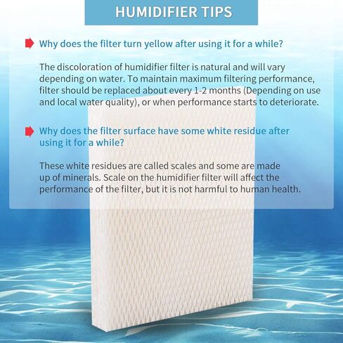 عبوة من 4 قطع غيار مرطب للهواء HFT600 مرشح T للهوني ويل HEV615 وHEV620 - تناسب جهاز ترطيب الهواء البارد HEV615 HEV620 HEV615B HEV615W HEV620B HEV620W HEV620W HEV620W in Kuwait