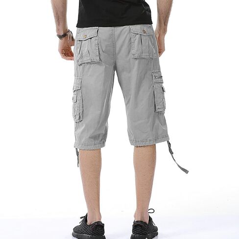 TOSKIP Men's Cargo Shorts Cotton Twill Multi Pockets Outdoor Wear in Saudi Arabia