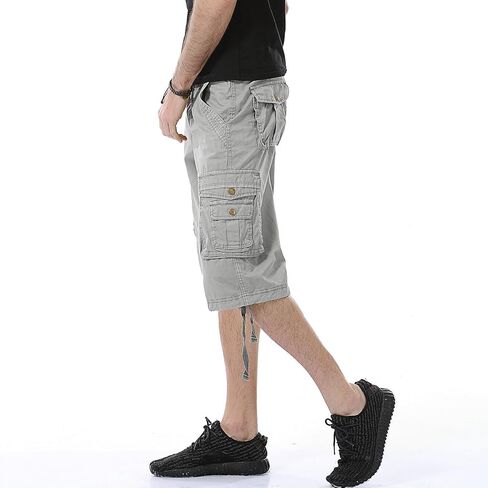 TOSKIP Men's Cargo Shorts Cotton Twill Multi Pockets Outdoor Wear in Saudi Arabia