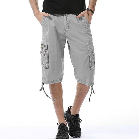 TOSKIP Men's Cargo Shorts Cotton Twill Multi Pockets Outdoor Wear in Saudi Arabia