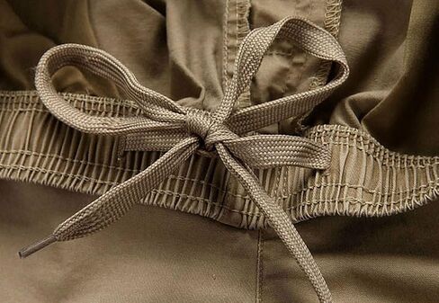 YGT Men's Full Cotton Full Elastic Waist Cargo Performance Baseline Short in Kuwait