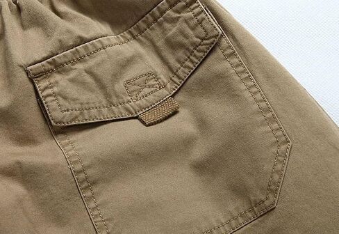 YGT Men's Full Cotton Full Elastic Waist Cargo Performance Baseline Short in Kuwait