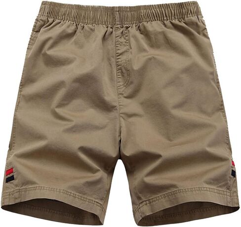 YGT Men's Full Cotton Full Elastic Waist Cargo Performance Baseline Short in Kuwait
