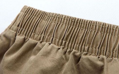 YGT Men's Full Cotton Full Elastic Waist Cargo Performance Baseline Short in Kuwait