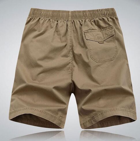 YGT Men's Full Cotton Full Elastic Waist Cargo Performance Baseline Short in Kuwait