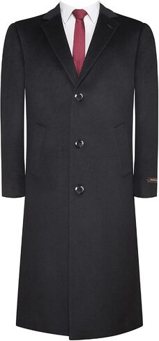 P&L Men‘s Top Coat Premium Wool Blend Overcoat Winter Long Trench Pea Coat For Men in Kuwait