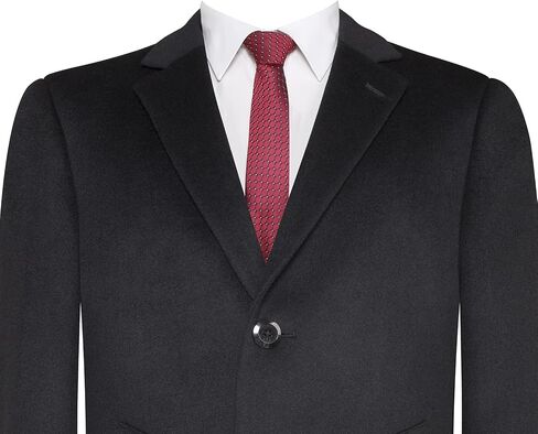 P&L Men‘s Top Coat Premium Wool Blend Overcoat Winter Long Trench Pea Coat For Men in Kuwait
