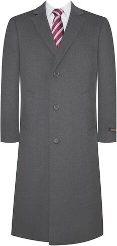 P&L Men‘s Top Coat Premium Wool Blend Overcoat Winter Long Trench Pea Coat For Men in Kuwait
