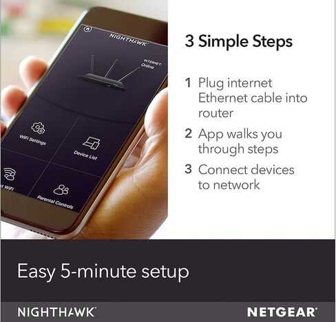 NETGEAR Nighthawk R7350 AC2400 Router: Fast Beamforming Wi-Fi for Gaming, 4K UHD Streaming. 2400Mbps, 2500 Sq Ft, QoS, Dual Core, 2.4 + 5GHz, 5 x GIGABIT + USB 3.0 Port, Smart WiFi Router R7350-NAS in Saudi Arabia