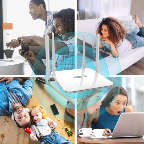 راوتر واي فاي WAVLINK AC1200 ثنائي النطاق 2.4 جيجا/5 جيجا راوتر إنترنت لاسلكي للمنزل، 4 × 5 ديسيبل هوائيات اتجاهية متعددة الاتجاهات لإشارة واي فاي قوية، راوتر جيجابت اللاسلكي يدعم واي فاي الضيوف، WISP ووضع AP in Kuwait