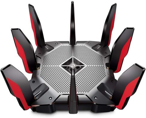 TP-Link - راوتر Archer AX11000 ثلاثي الموجات Wi-Fi 6 - أسود/أحمر (متجدد) in Kuwait