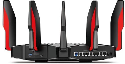 TP-Link - راوتر Archer AX11000 ثلاثي الموجات Wi-Fi 6 - أسود/أحمر (متجدد) in Kuwait