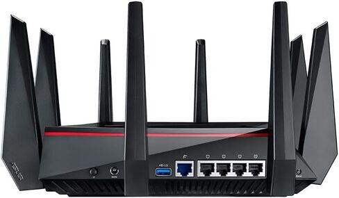 ASUS WiFi Gaming Router (RT-AC5300) - Tri-Band Gigabit Wireless Internet Router, Gaming & Streaming, AiMesh Compatible, Included Lifetime Internet Security, Adaptive QoS, Parental Control, MU-MIMO in Saudi Arabia