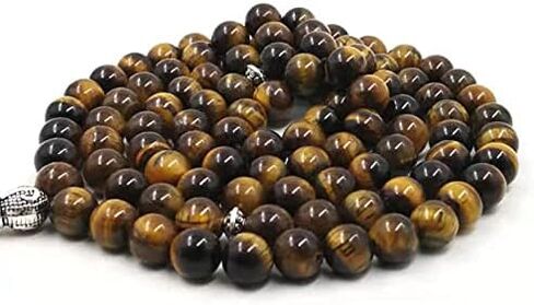 Tasbih Muslim Men's Bracelets Muslim Prayer Beads 99 Natural Tiger Eyes Stone (8mm, 99 Beads) in Kuwait