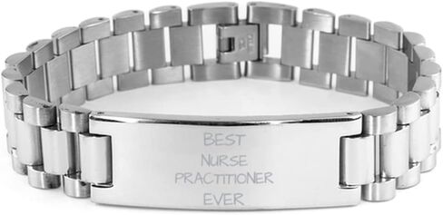 Nurse Practitioner Ladder Stainless Steel Bracelet, Best Nurse Practitioner Ever, Best Funny Gifts, Birthday Gifts, for Men Women in Saudi Arabia