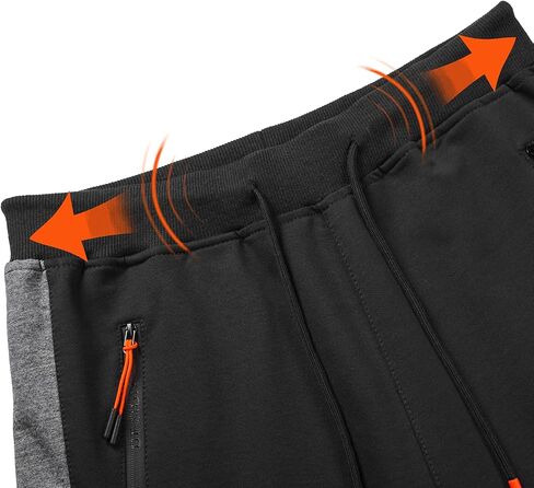 Thobisy Mens Shorts Casual Cotton Workout Elastic Waist Short Pants Drawstring Beach Shorts with Zipper Pockets in Saudi Arabia