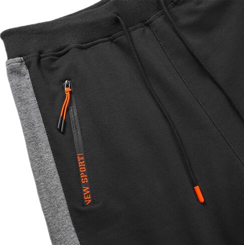 Thobisy Mens Shorts Casual Cotton Workout Elastic Waist Short Pants Drawstring Beach Shorts with Zipper Pockets in Saudi Arabia