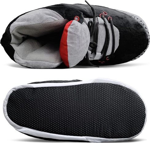 Y 2 K Sneaker Slippers Collection - Jordan Cement Look-Alike Comfy Warm Indoor Plush Kicks For Lounging - Unisex Gift For Men & Women - One Size Fits Most, One Size Women/One Size Men in Saudi Arabia