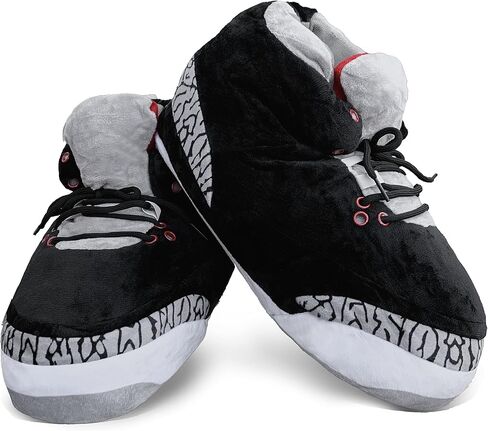 Y 2 K Sneaker Slippers Collection - Jordan Cement Look-Alike Comfy Warm Indoor Plush Kicks For Lounging - Unisex Gift For Men & Women - One Size Fits Most, One Size Women/One Size Men in Saudi Arabia