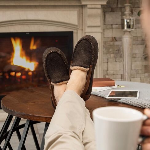 RockDove Men's Hearthfire Memory Foam Moc Slipper in Saudi Arabia