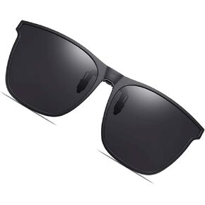 Polarized Clip On Sunglasses Oversized UV Protection Anti-Glare Fishing Driving Sunglasses Over Prescription Glasses in Kuwait