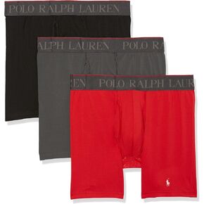 سروال داخلي رجالي من POLO RALPH LAUREN 4D Flex Performance Air Boxer، مقاس عادي وطويل، 3 قطع in Kuwait