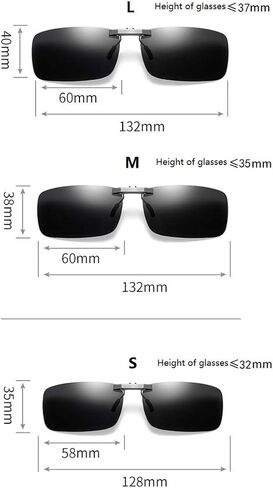 مشبك مستقطب على النظارات الشمسية للرجال والنساء، مشابك للنظارات غير قابلة للطي للاستخدام في الهواء الطلق/القيادة in Kuwait