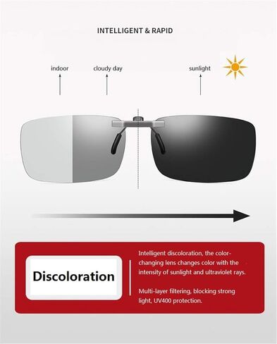 مشبك مستقطب على النظارات الشمسية للرجال والنساء، مشابك للنظارات غير قابلة للطي للاستخدام في الهواء الطلق/القيادة in Kuwait