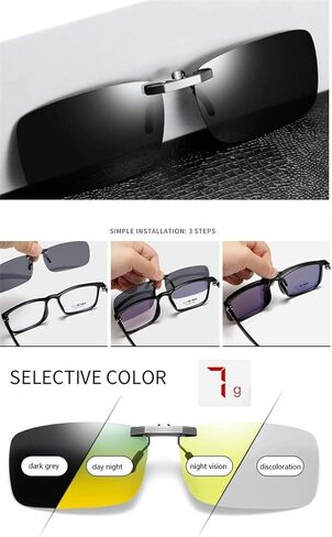 مشبك مستقطب على النظارات الشمسية للرجال والنساء، مشابك للنظارات غير قابلة للطي للاستخدام في الهواء الطلق/القيادة in Kuwait