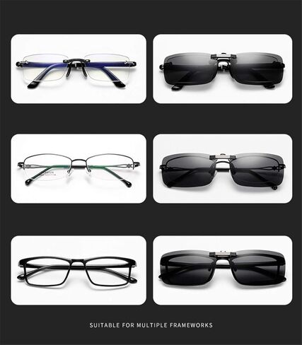 مشبك مستقطب على النظارات الشمسية للرجال والنساء، مشابك للنظارات غير قابلة للطي للاستخدام في الهواء الطلق/القيادة in Kuwait