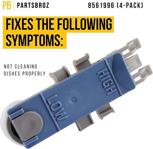 W11157084 8561996 Dishwasher Rack Wheels (4-Pack) by PartsBroz - Compatible Kenmore Maytag Whirlpool - Replaces AP6285708 WP8561996 - Two Adjustable Positions, High / Low - Upper Dishrack Part in Saudi Arabia