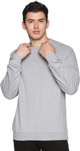 Sweatshirt for Men’s 100% Cotton Crewneck Long Sleeve Heavyweight Regular Fit Pullover Warm Plain Top in Saudi Arabia